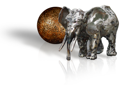 Sphère acier poli - Elephant